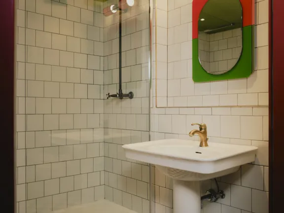 Bathroom in the The Double Room in the Dean Berlin