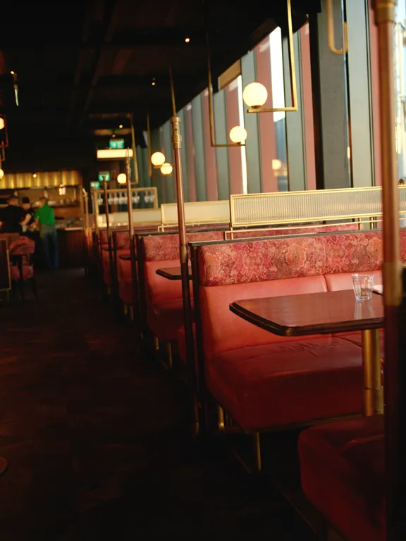 Booths at Ryleighs Rooftop Steakhouse Restaurant at The Dean Docklands