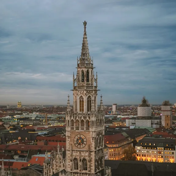 Sklyine view looking over Munich