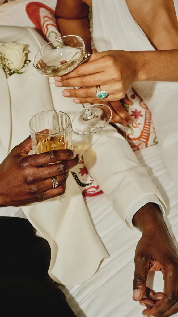 Wedding Couple at the table in The Dean Hotels