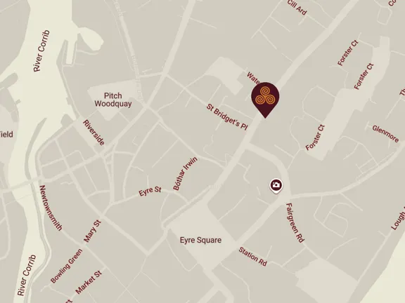 Map displaying the location of The Dean Galway