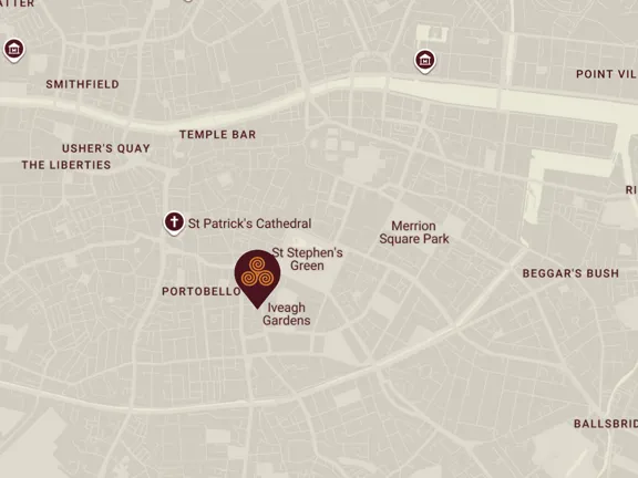 Map displaying the location of The Dean Dublin
