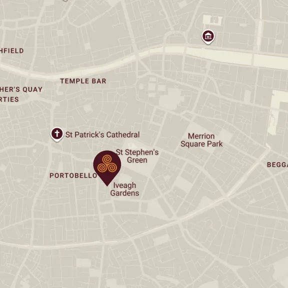 Map displaying the location of The Dean Dublin