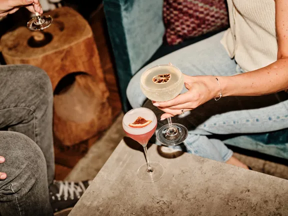 Cocktails in The Dean Docklands Lobby