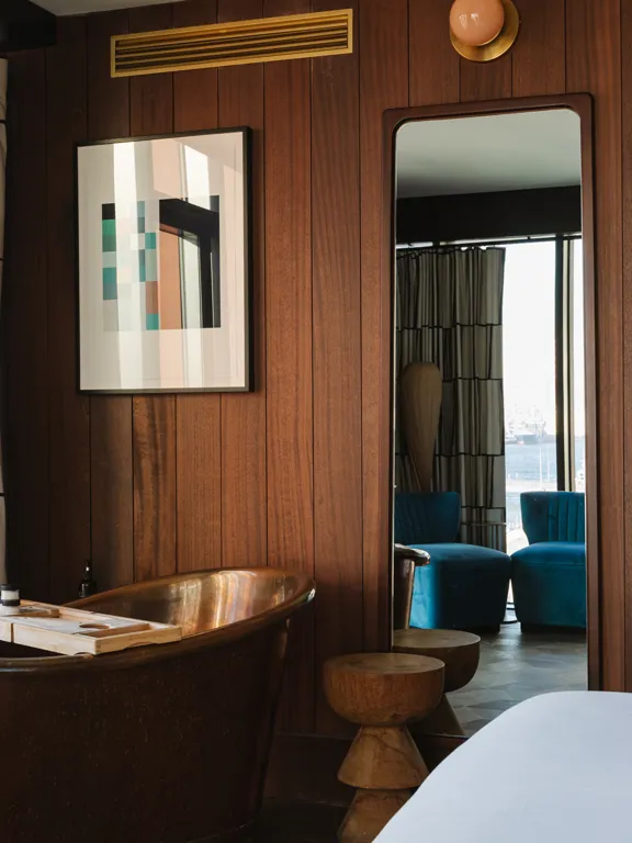 Copper Bath tub in the suites in the Dean Docklands