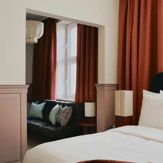 Bedroom in the Studio Suite at The Dean Berlin