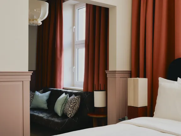 Bedroom in the Studio Suite at The Dean Berlin
