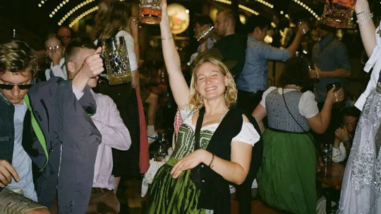 Woman enjoying Oktoberfest in Munich