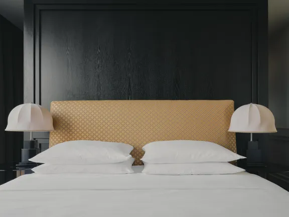 Bed in the Grand Suites in The Dean Munich