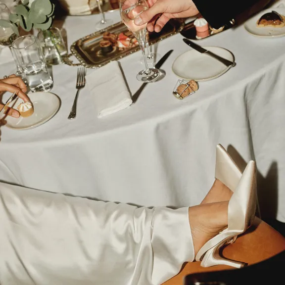 Wedding Couple at the table in The Dean Hotels