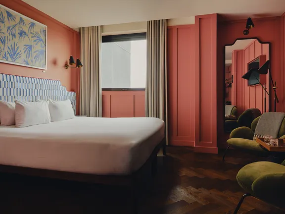 King Size Bed in Corner Large