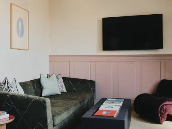 Seating area in The Balcony Suite at The Dean Berlin
