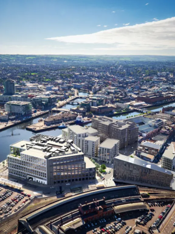 Aerial view of the Dean Cork