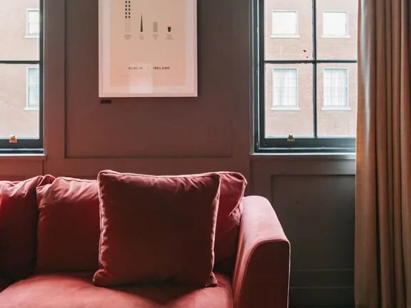 Close up shot of seating area Suite Rooms at the Dean Dublin Centre