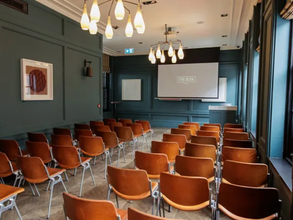 Classroom setup in the Blue room at the Dean Dublin