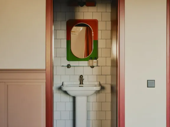 Bathroom in The Large with Balcony room in The Dean Berlin
