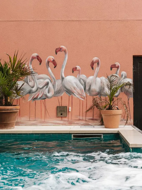 Wall Mural looking at the pool in The Dean Galway