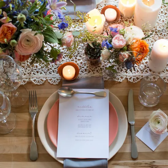 Table Setting for Weddings At The Dean hotels