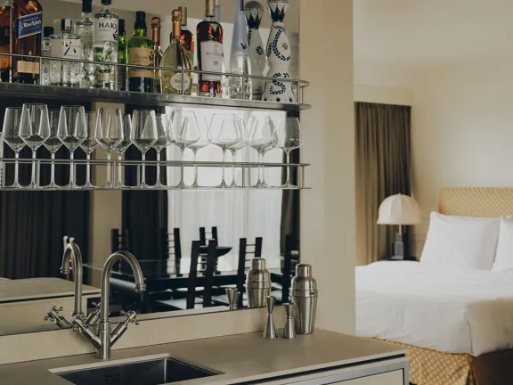 Bar area in The Dean Suites at The Dean Munich