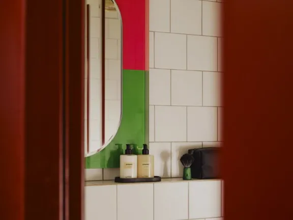 The bathroom inThe Cosy Room in The Dean Berlin