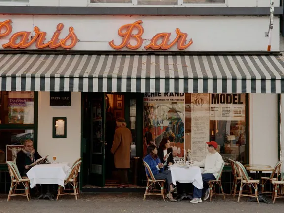 Exterior shot of Paris Bar near the Dean Berlin