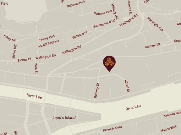 Map displaying the location of The Dean Cork